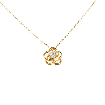 Hollow Rose Necklace 0.08ct