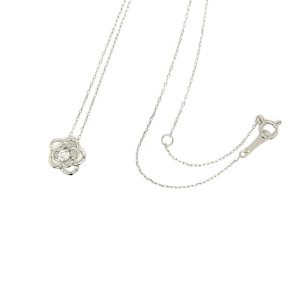 Hollow Rose Necklace 0.08ct