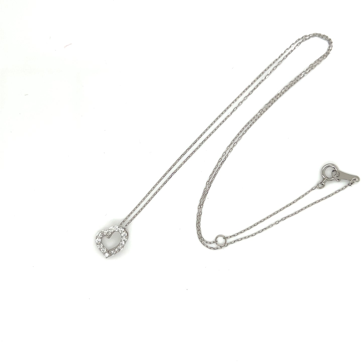 HC Curved Heart Necklace 0.2ct