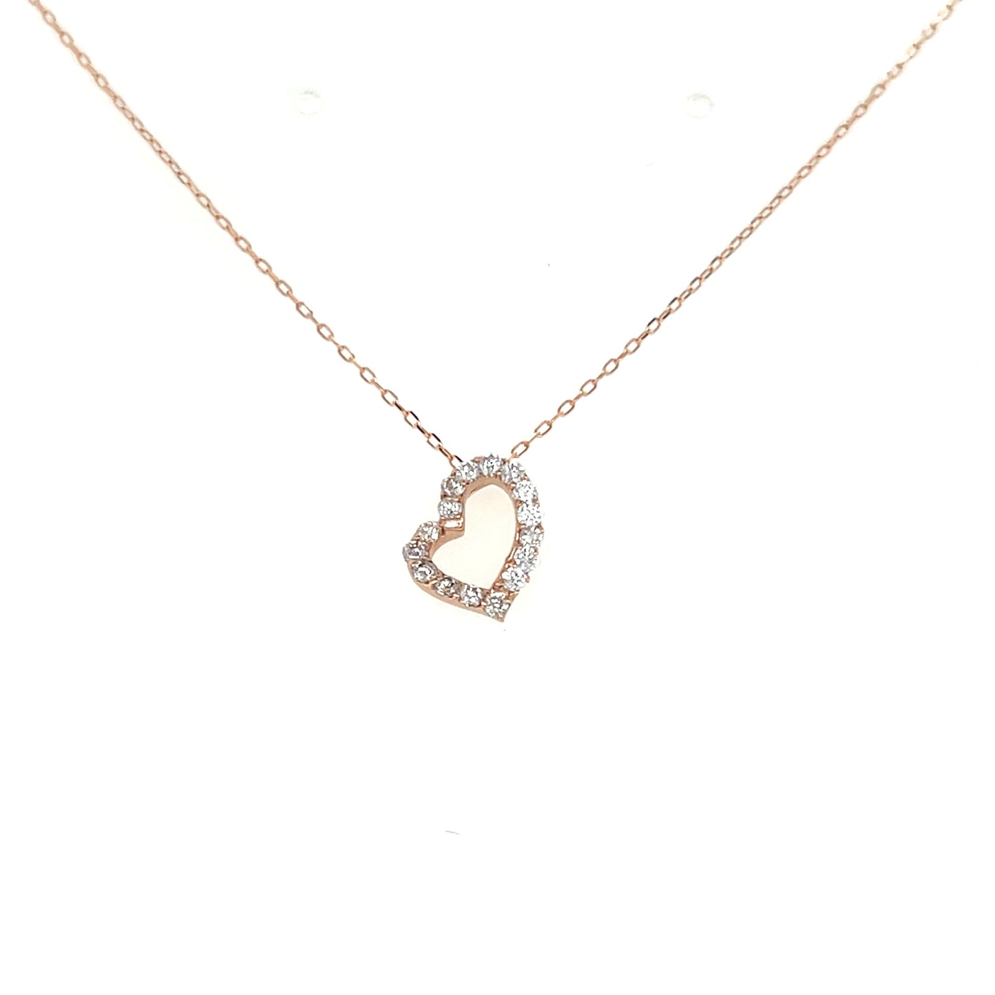 HC Curved Heart Necklace 0.2ct