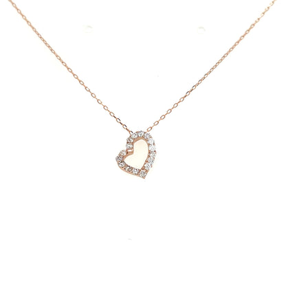 HC Curved Heart Necklace 0.2ct