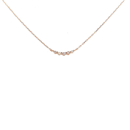 5 Dia Smile Necklace 0.04ct