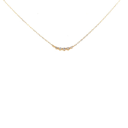 5 Dia Smile Necklace 0.04ct