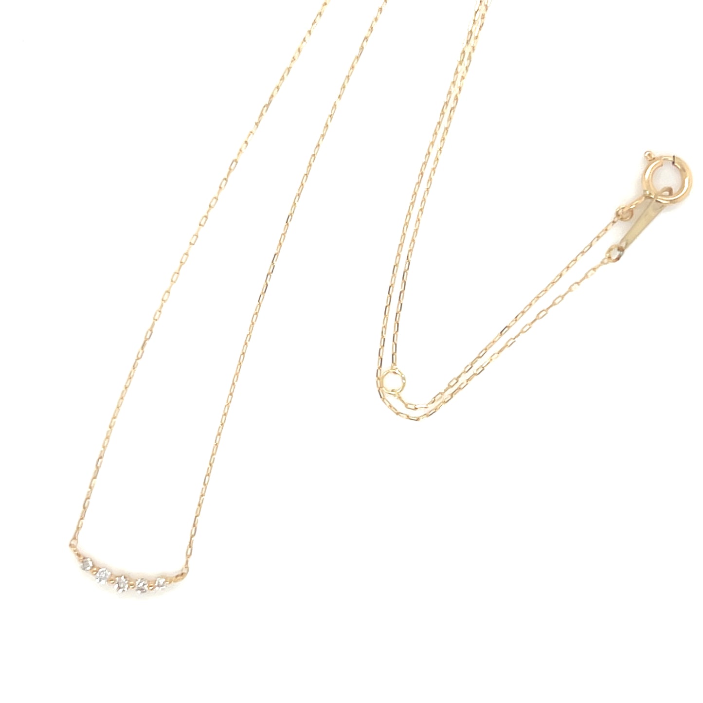 5 Dia Smile Necklace 0.04ct