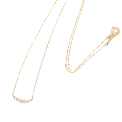 5 Dia Smile Necklace 0.04ct