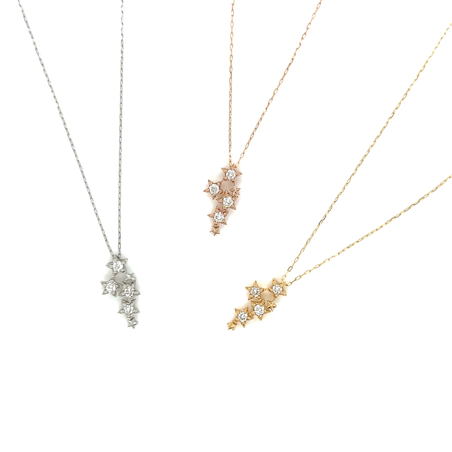 Dangle Star Necklace 0.1ct