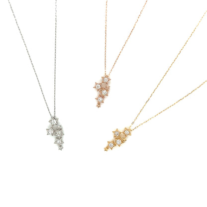 Dangle Star Necklace 0.1ct