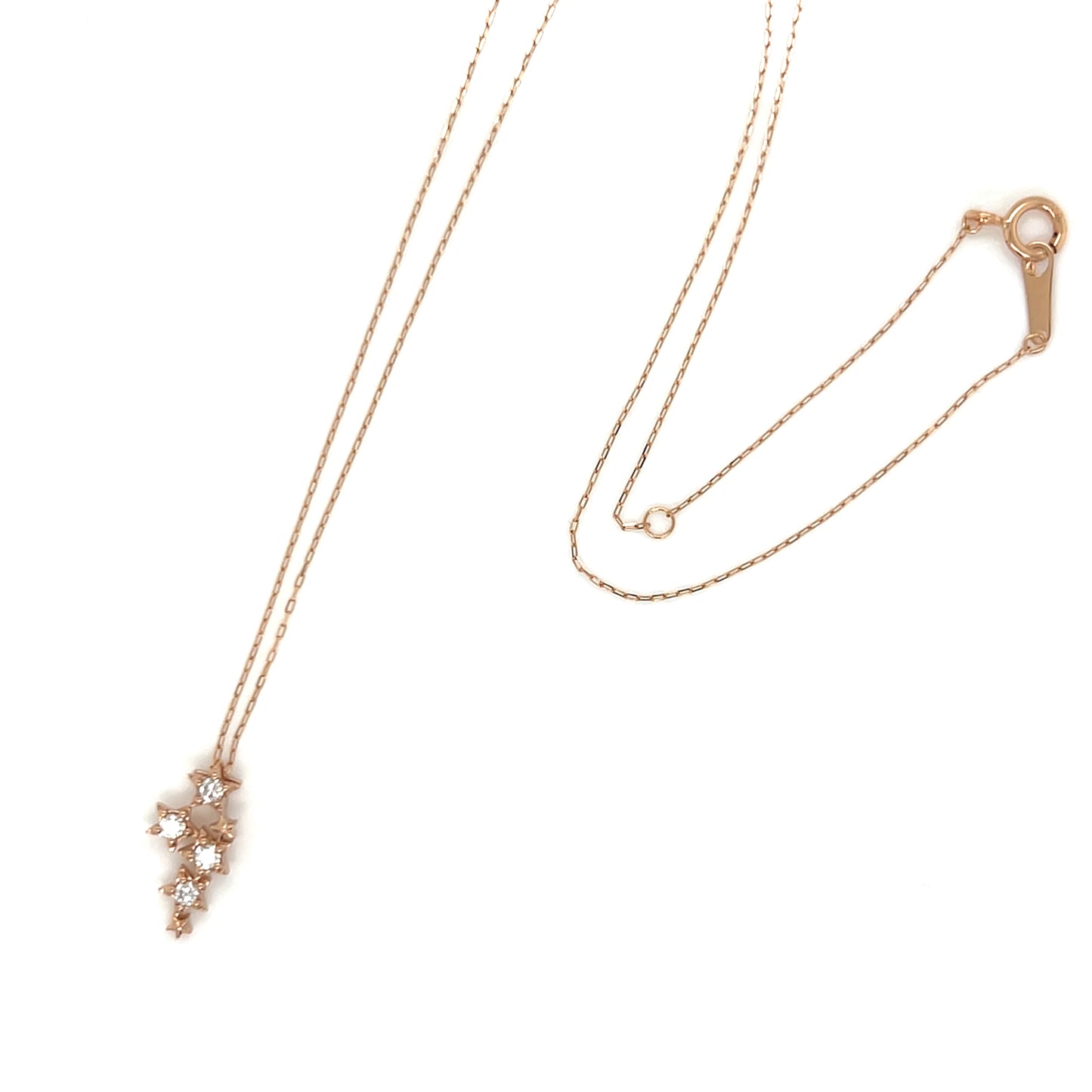 Dangle Star Necklace 0.1ct