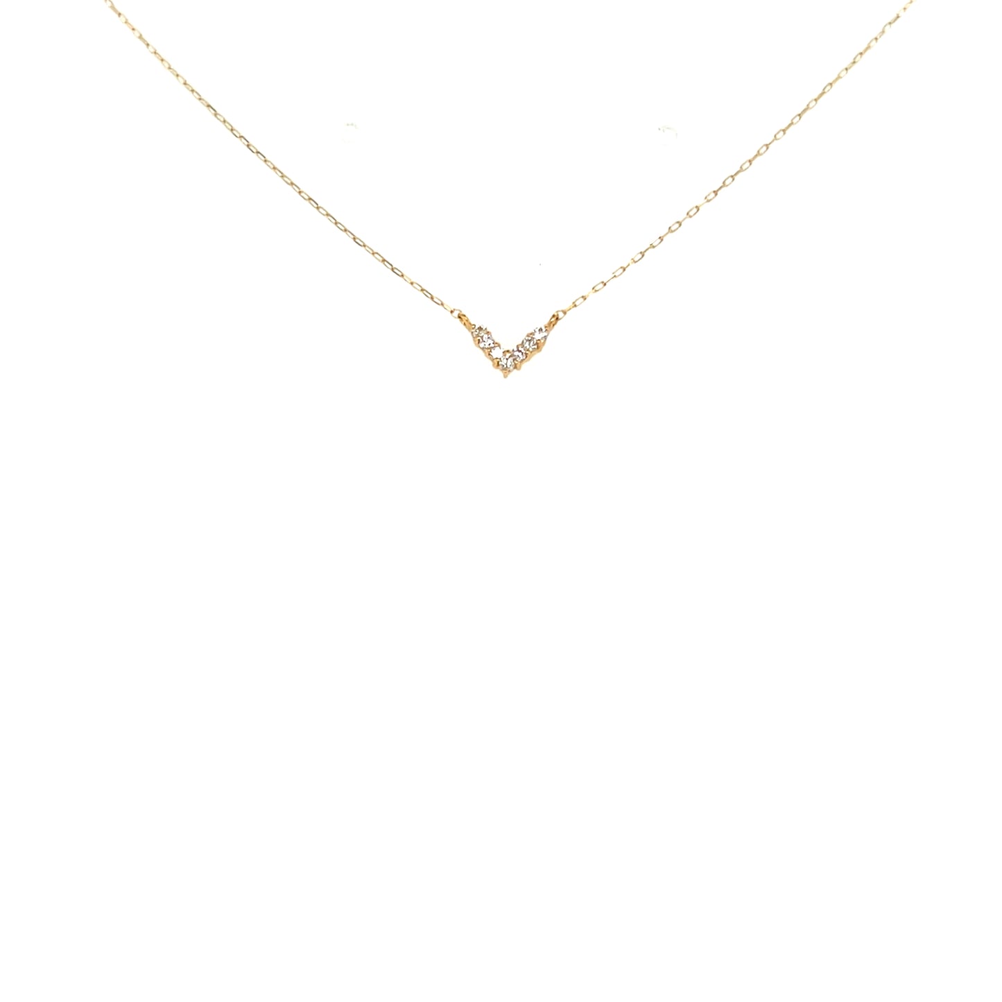 V shape Necklace 0.04ct