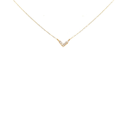 V shape Necklace 0.04ct