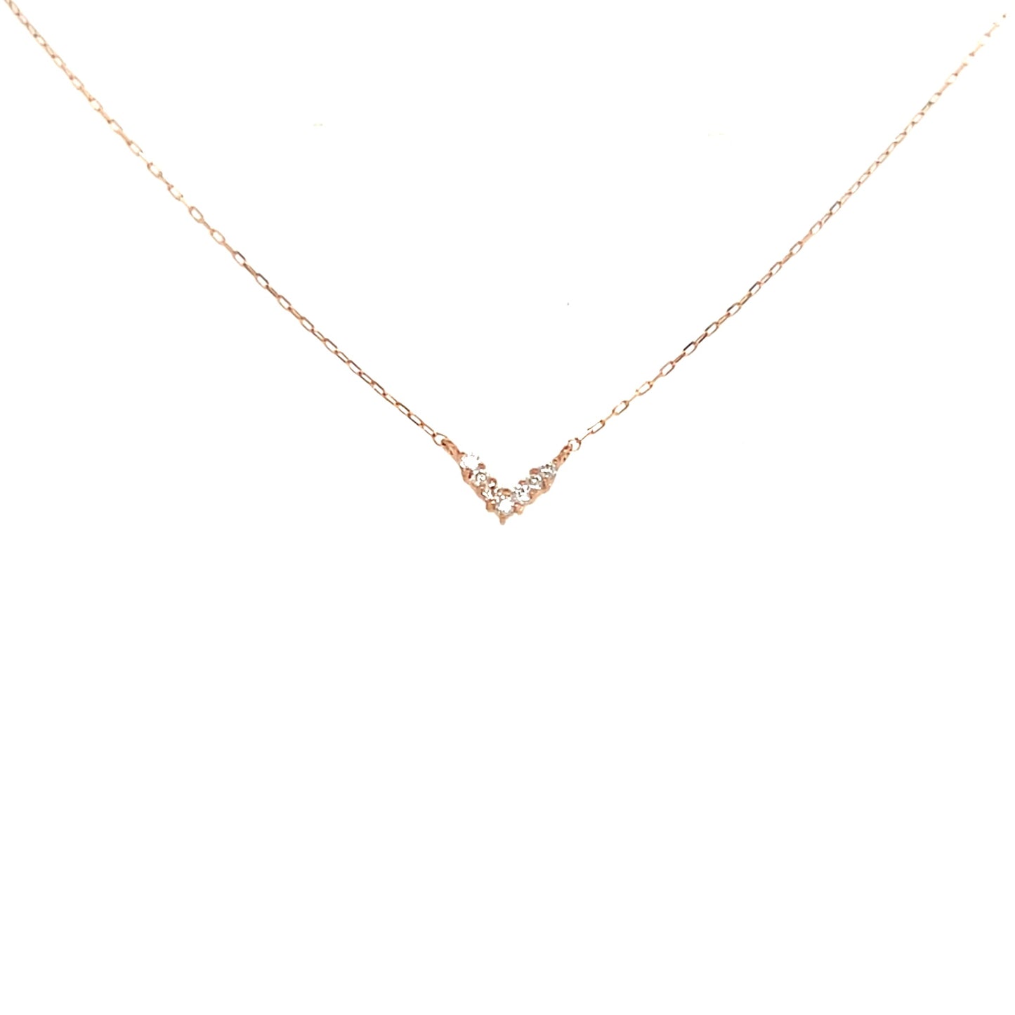 V shape Necklace 0.04ct