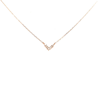 V shape Necklace 0.04ct