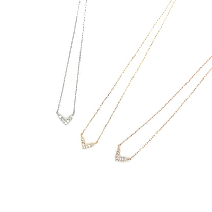 V shape Necklace 0.04ct