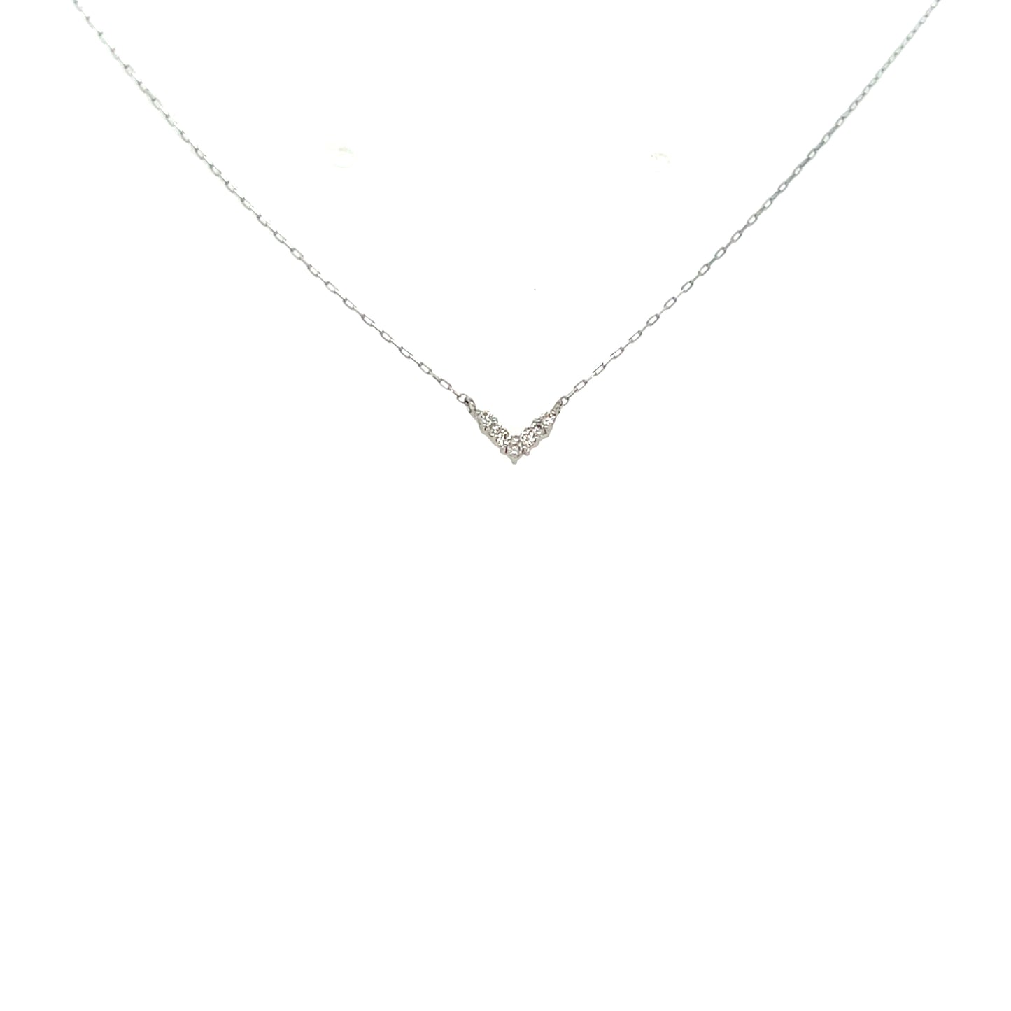 V shape Necklace 0.04ct