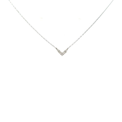 V shape Necklace 0.04ct