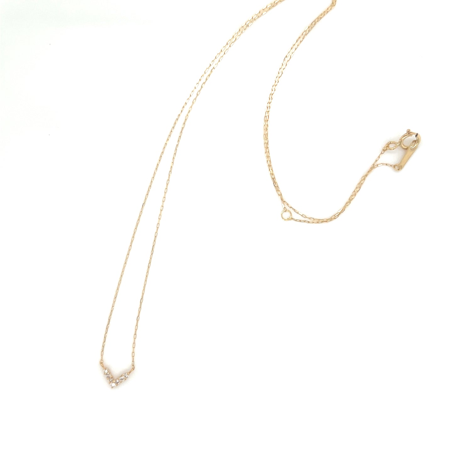 V shape Necklace 0.04ct
