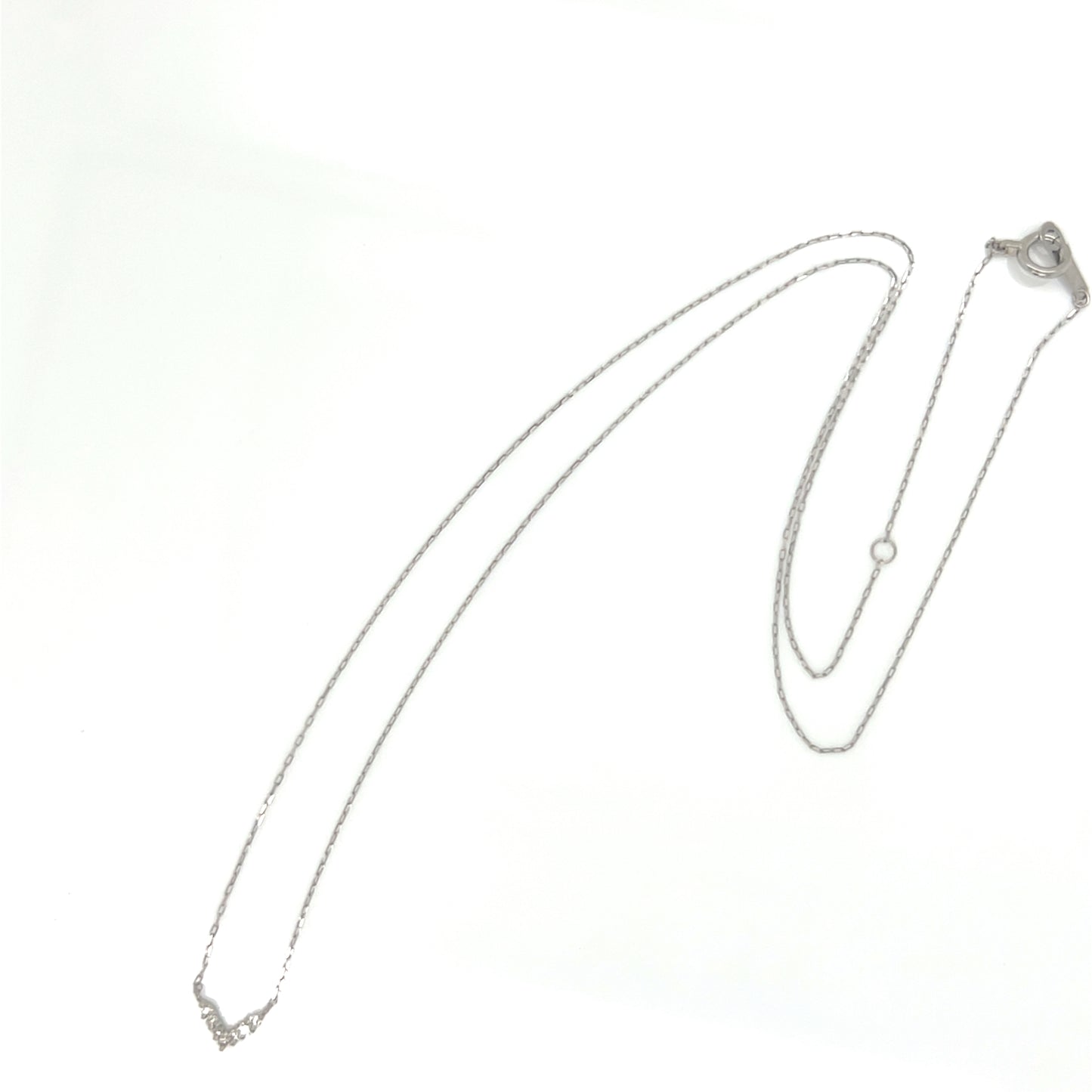 V shape Necklace 0.04ct