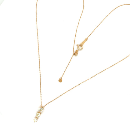 3 Dia Dangle Necklace 0.5ct