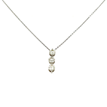 Dangle  Diamond necklace on a white background