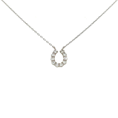 10 Dia Horseshoe Necklace 0.25ct