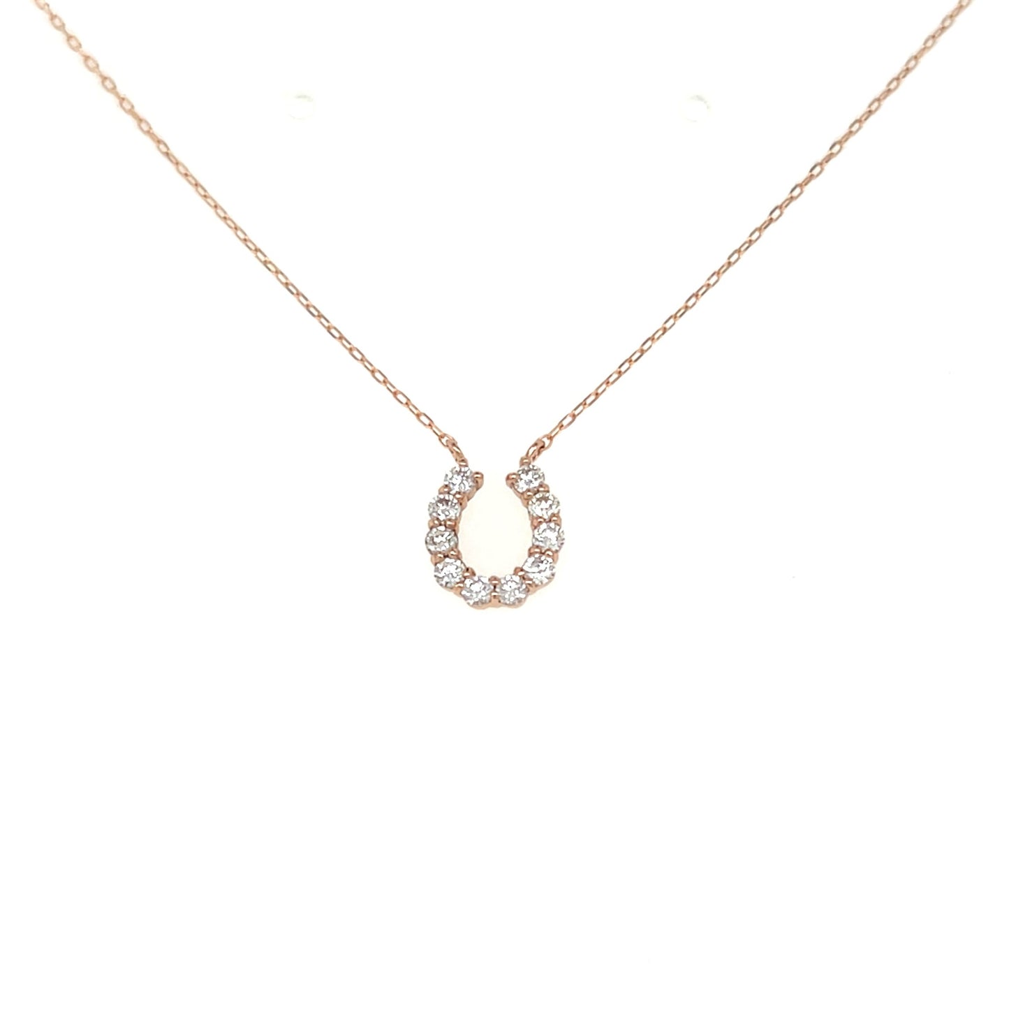 10 Dia Horseshoe Necklace 0.25ct