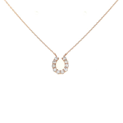 10 Dia Horseshoe Necklace 0.25ct