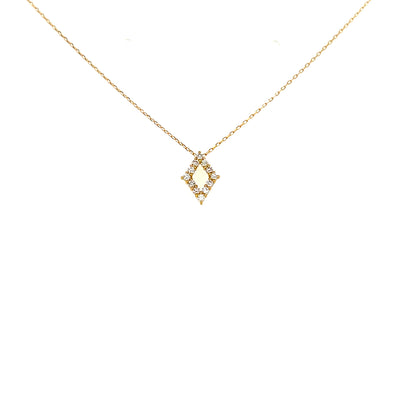 Hollow Rhombus Necklace 0.08ct