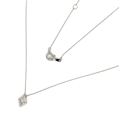 Hollow Rhombus Necklace 0.08ct