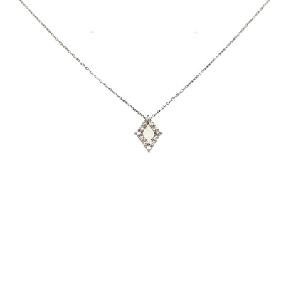 Hollow Rhombus Necklace 0.08ct