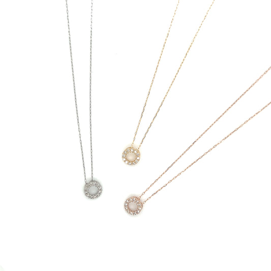 Hollow Round Necklace 0.08ct