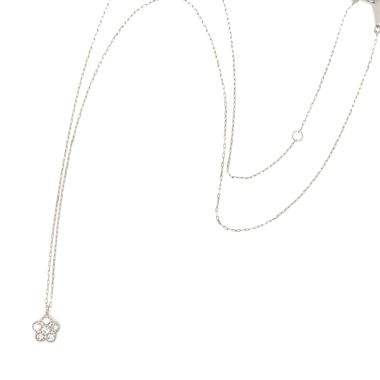 Sakura Flower Necklace 0.1ct