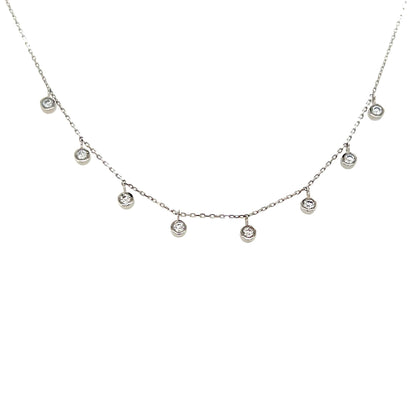 Dangle Bubble Station Necklace 0.2ct
