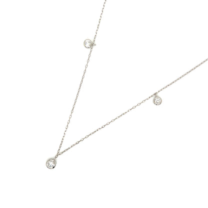 3 Bezel Dia Necklace 0.3ct