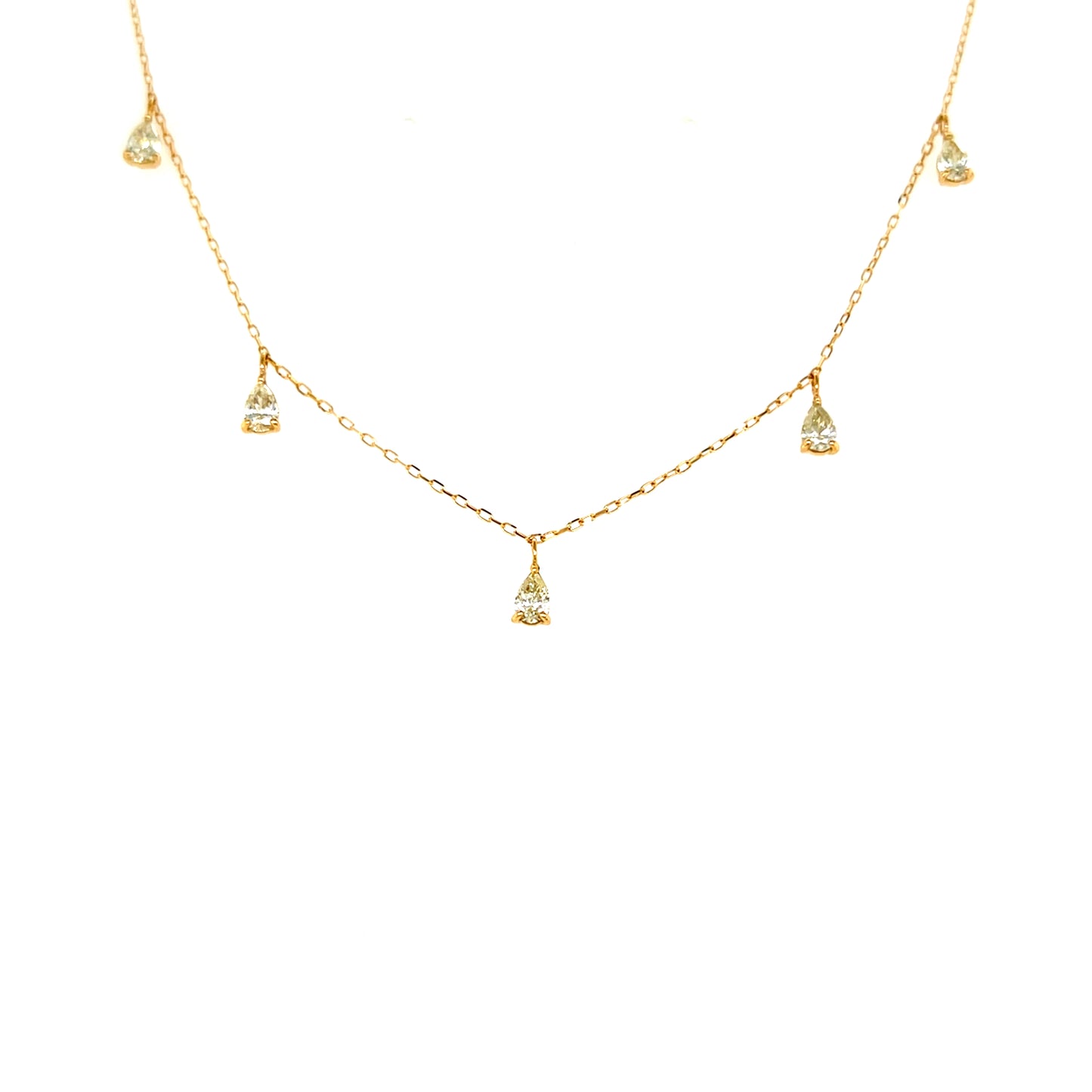 Pear Shaped Station Necklace 0.7ct