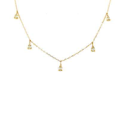 Pear Shaped Station Necklace 0.7ct