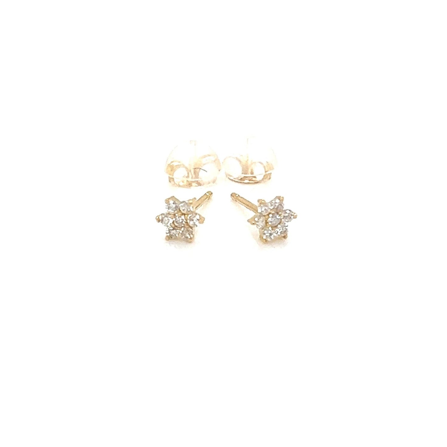 Hexagram Flower Earrings 0.1ct