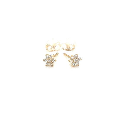 Hexagram Flower Earrings 0.1ct