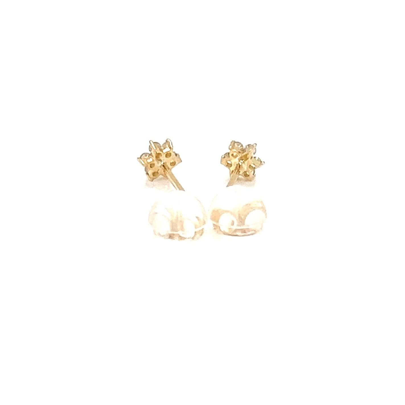 Hexagram Flower Earrings 0.1ct