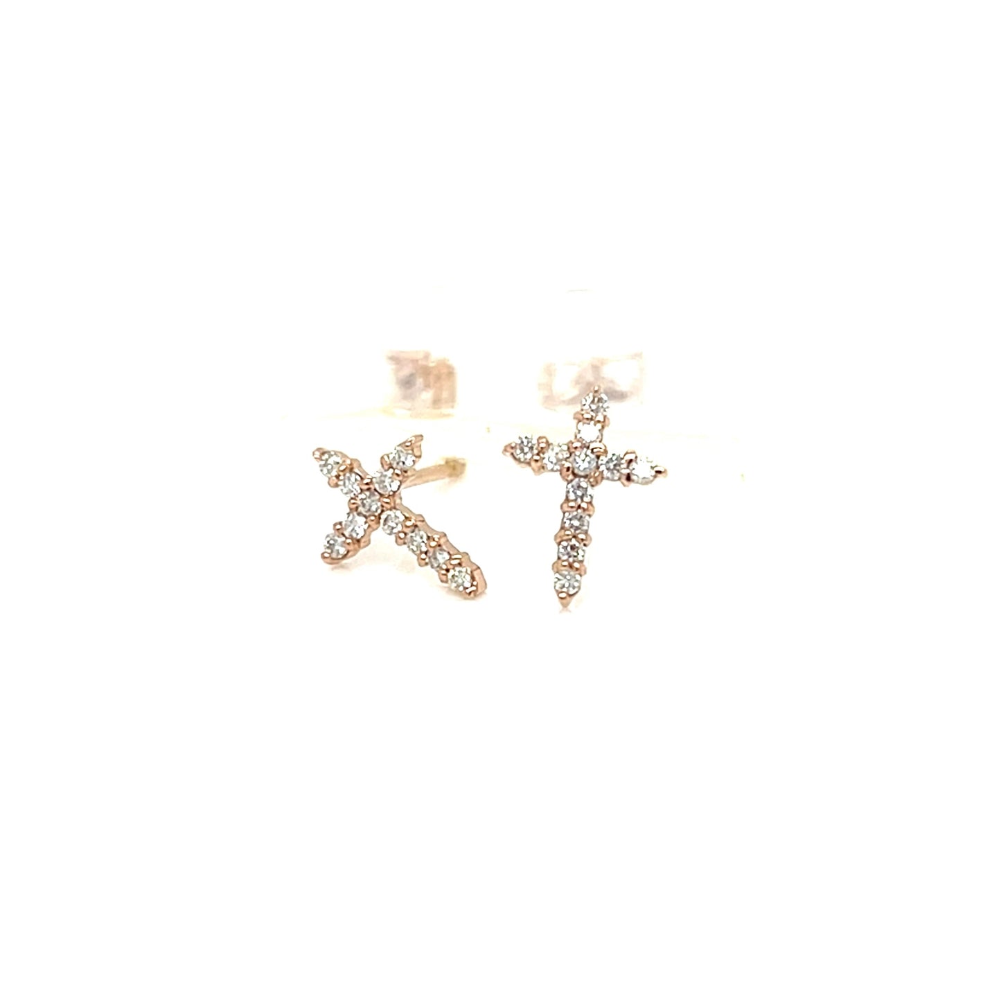 11 Dia Cross Earrings 0.1ct