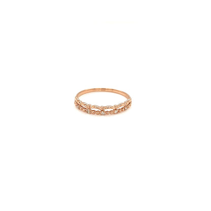 Pinky Antique Beads Ring 0.02ct