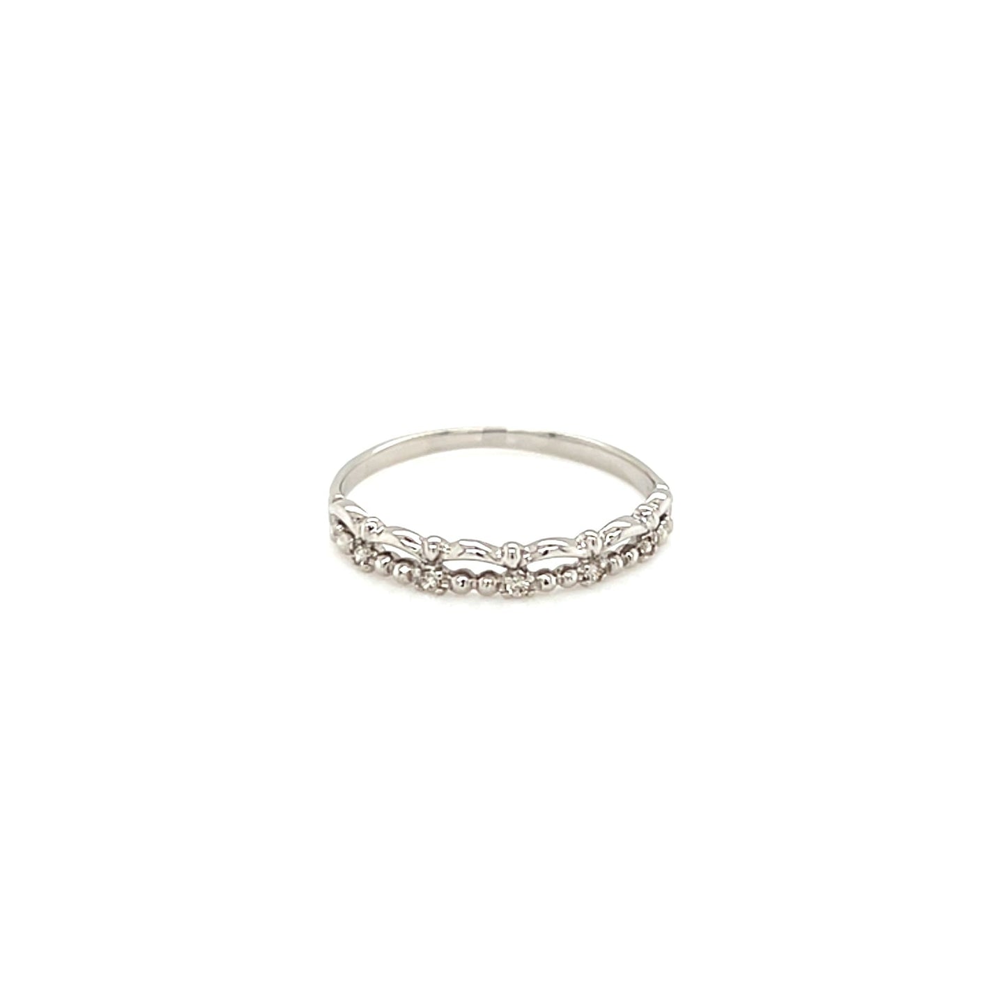 Pinky Antique Beads Ring 0.02ct