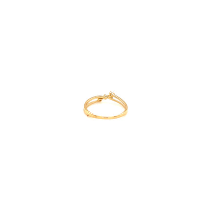 yellow gold ring on a white background