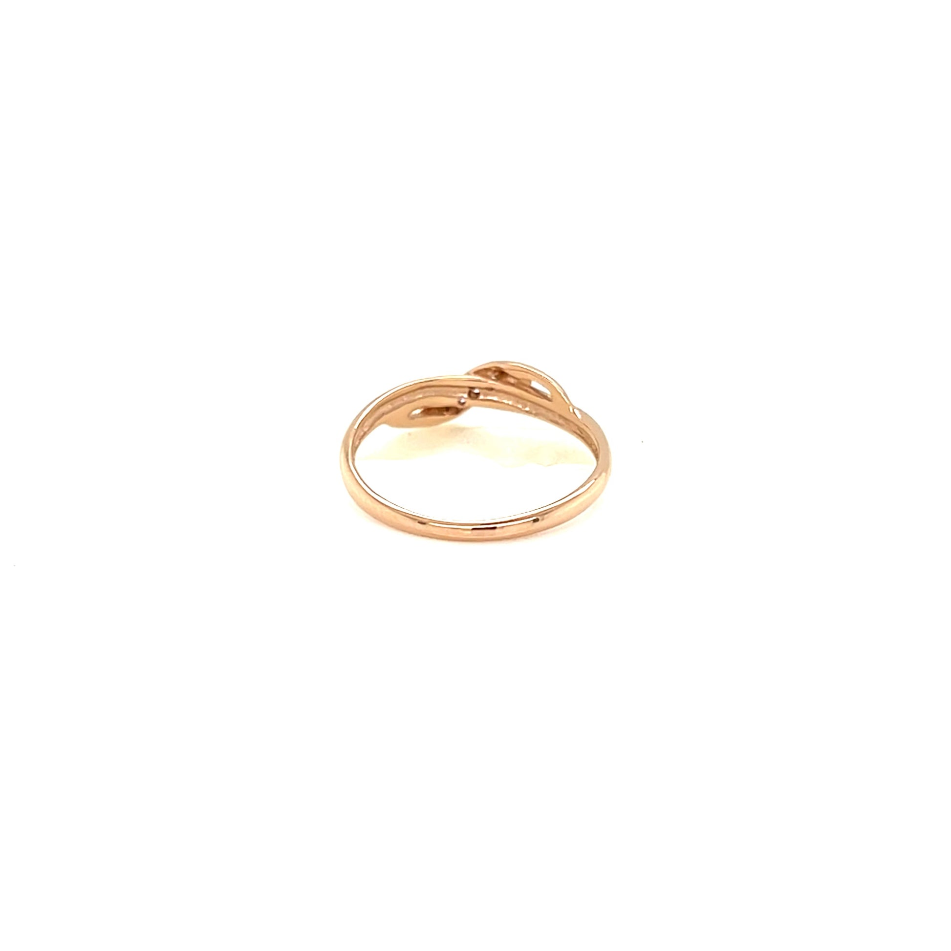 Gold ring on a white background