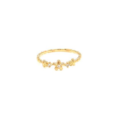 Pinky Daisy Ring 0.02ct