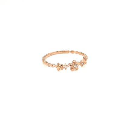 Pinky Daisy Ring 0.02ct