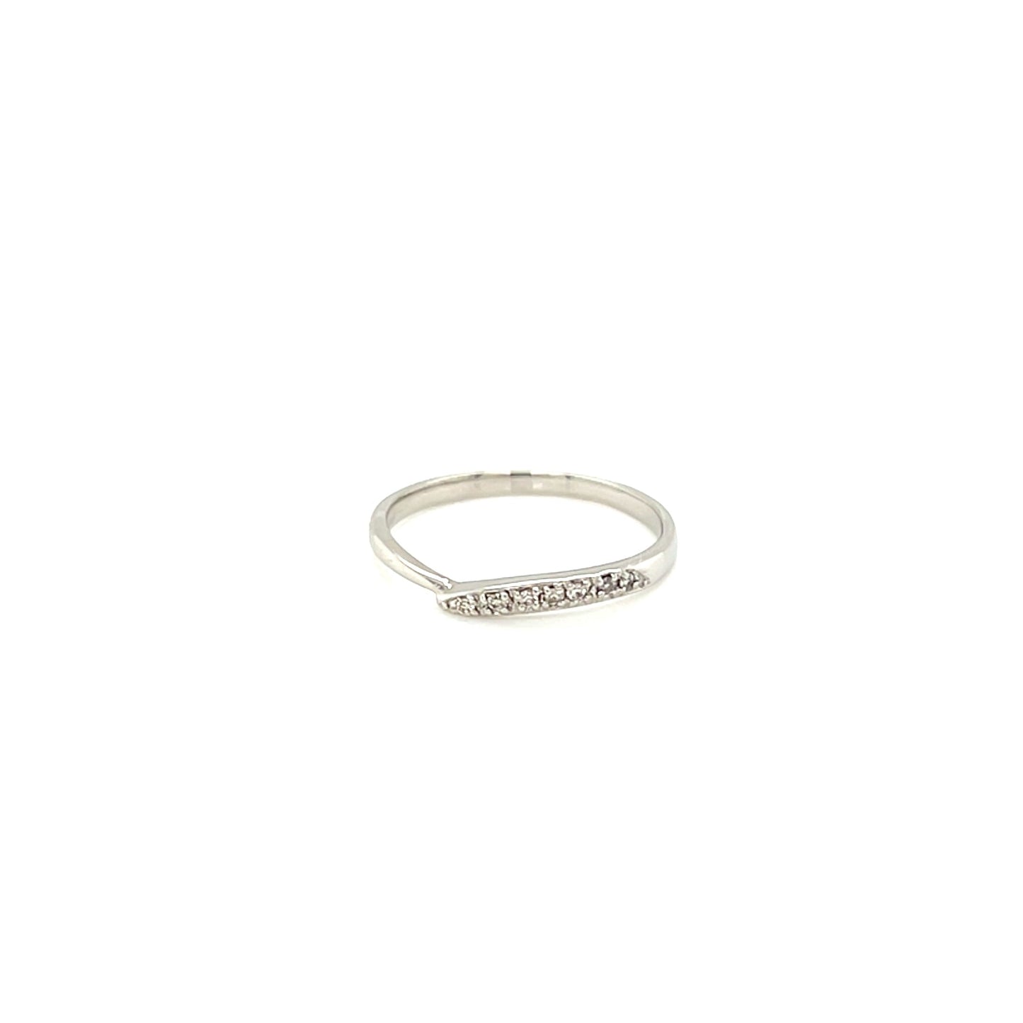 diamond white gold ring on a white background