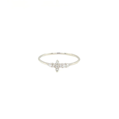 Cross Ring 0.1ct