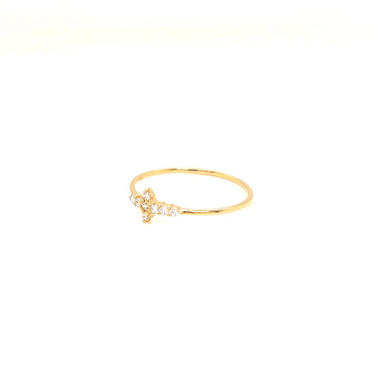 Cross Ring 0.1ct