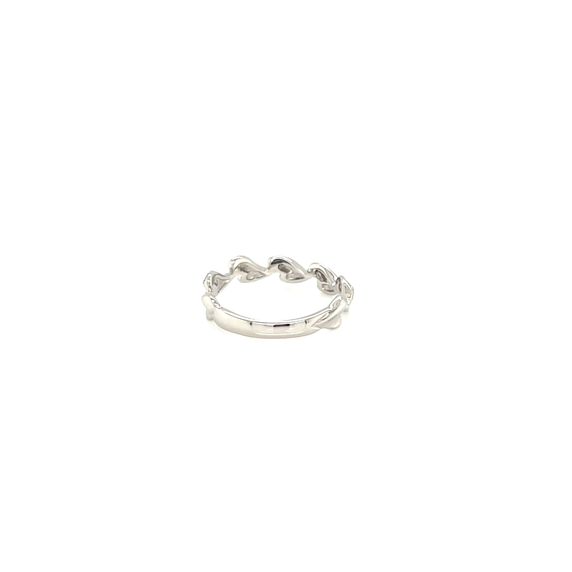 Silver ring on a white background