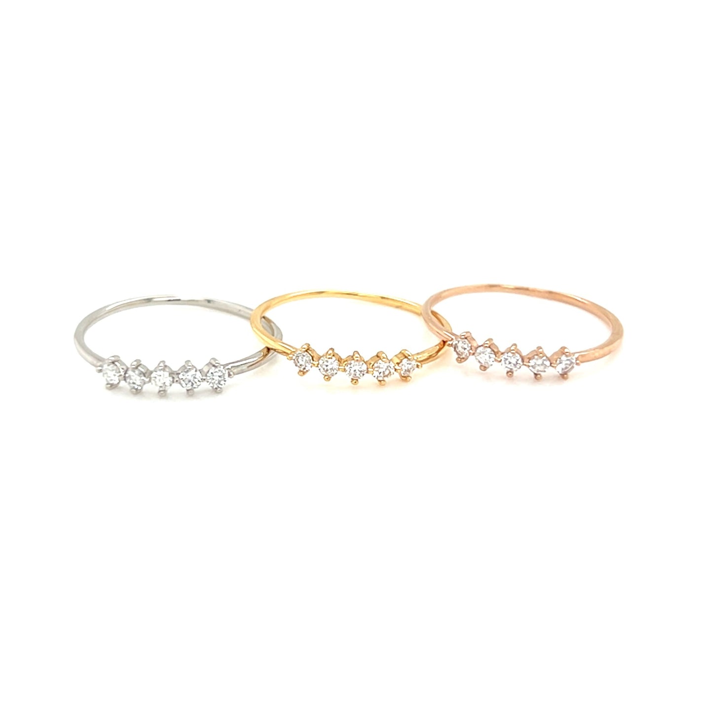 Pinky 5 dia Rhombus Ring 0.1ct